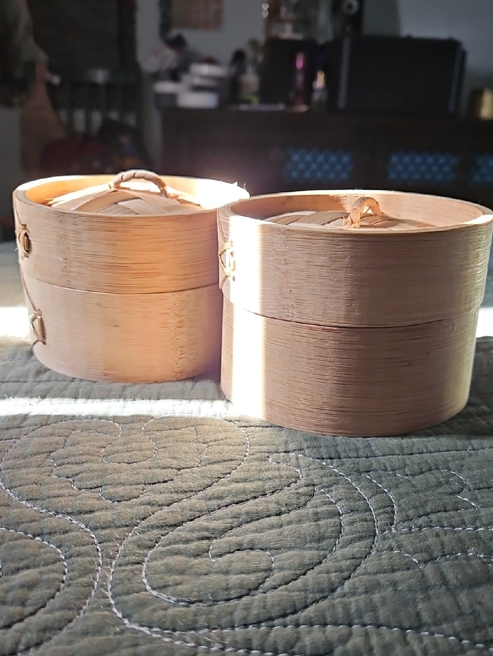 Two Bamboo Soap Container